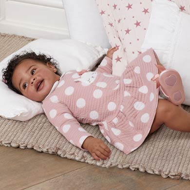 Applique dress for baby girl