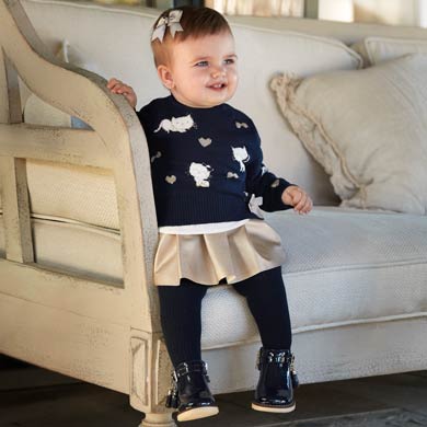 Leatherette skirt for baby girl