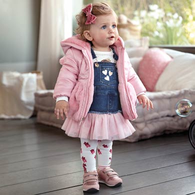 Tulle dungaree skirt for baby girl