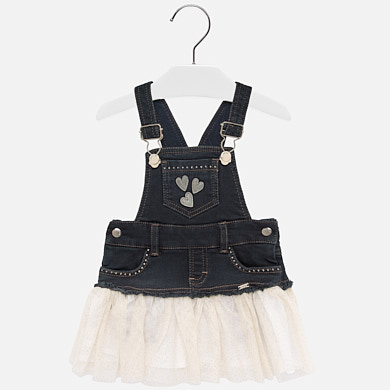 Tulle dungaree skirt for baby girl