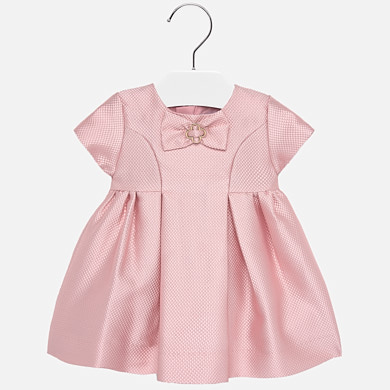 Vestido cuello con lazo niña