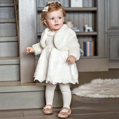 Combined lace dress for girl