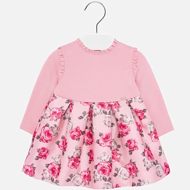 Vestido combinado flores niña