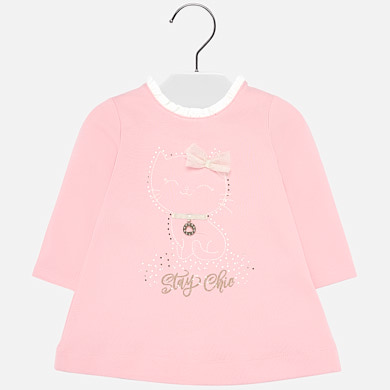 Knit kitten dress for girl