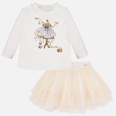 T-shirt and tulle skirt set for baby girl