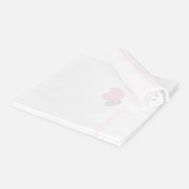 Embroidered set of sheets for baby
