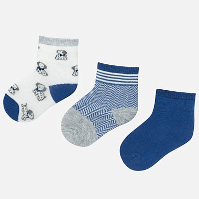 Patterned socks set for newborn boy