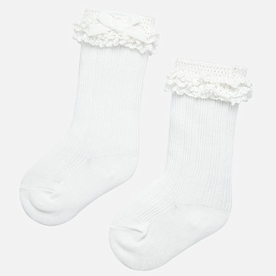 Bow socks for baby girl