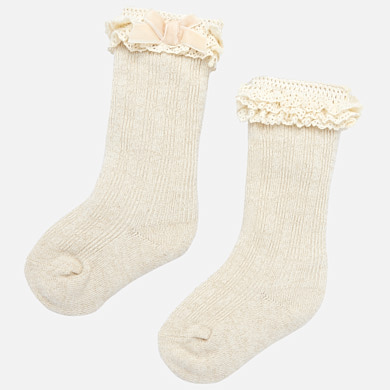 Bow socks for baby girl
