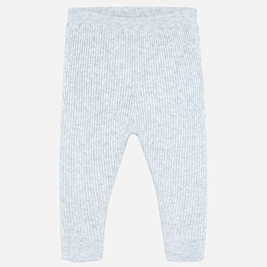 Ribbed leggings with braided detailing for baby girl