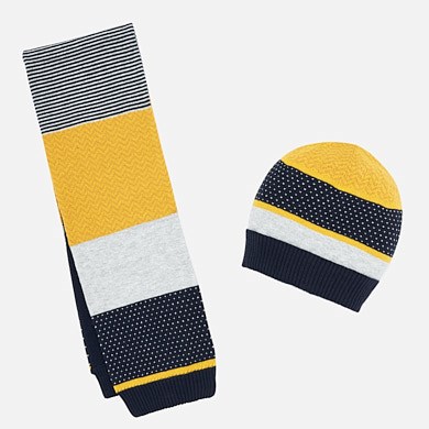 Hat and scarf set for baby boy