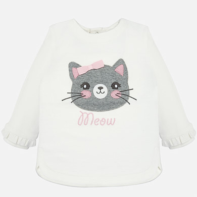 Cat sweatshirt for baby girl