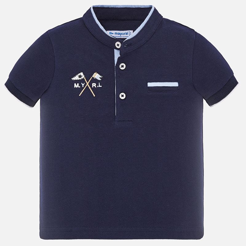 mandarin collar polo