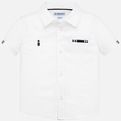 Camisa Manga Corta Vestir Bebe Nino Blanco Mayoral