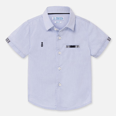 Camisa Manga Corta Vestir Bebe Nino Celeste Mayoral