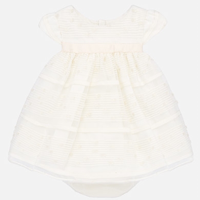 white newborn dress