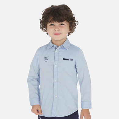 Camisa Manga Larga Vestir Coderas Nino Celeste Mayoral