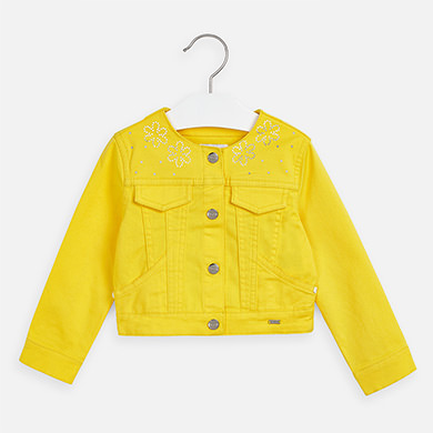 Jacket With Decorations For Girl Yellow Mayoral X00ae