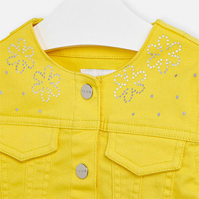 Jacket With Decorations For Girl Yellow Mayoral X00ae