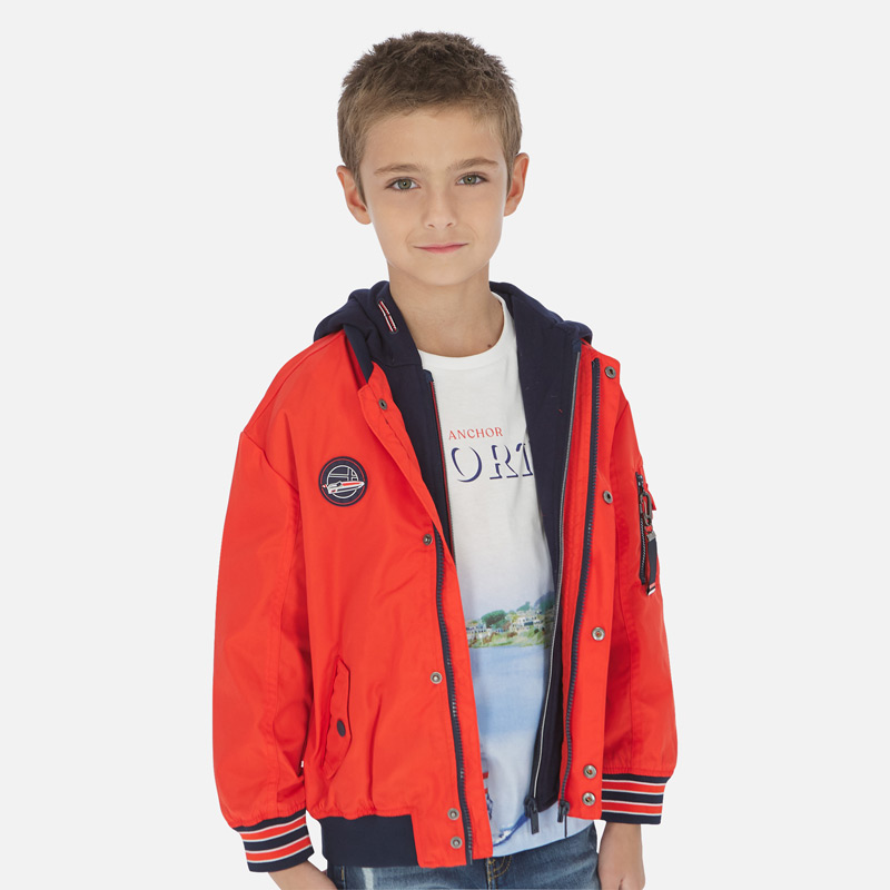 bomber jacket with contrasting collar