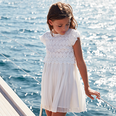 mayoral white lace dress