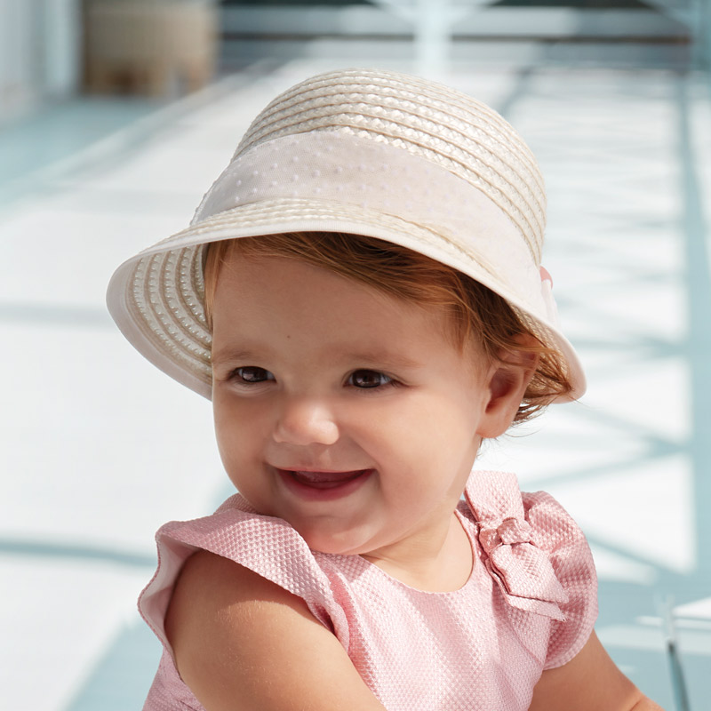 flower hat for baby girl off white mayoral