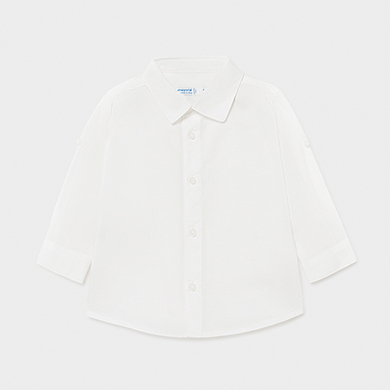 baby boy white linen shirt