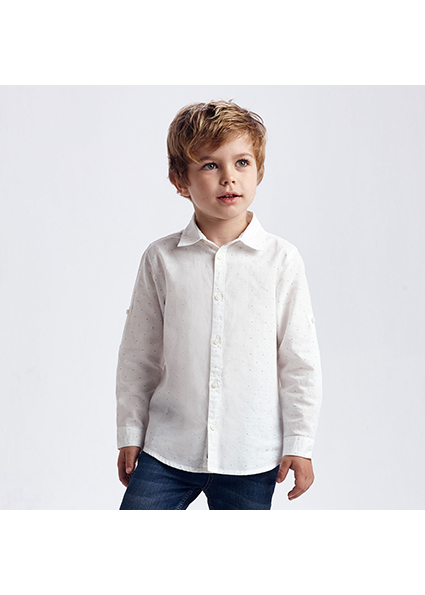 Chemise Lin Garcon Micro Imprime Mayoral
