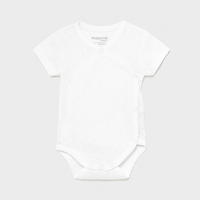 Body Manches Courtes Basique Bebe Fille Nouveau Ne Blanc Mayoral