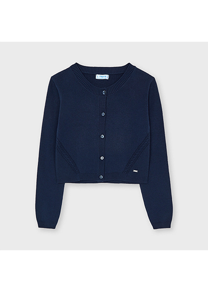 Navy and white cardigan clearance