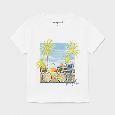 Camiseta Algodon Ecofriends Bebe Nino Blanco Mayoral
