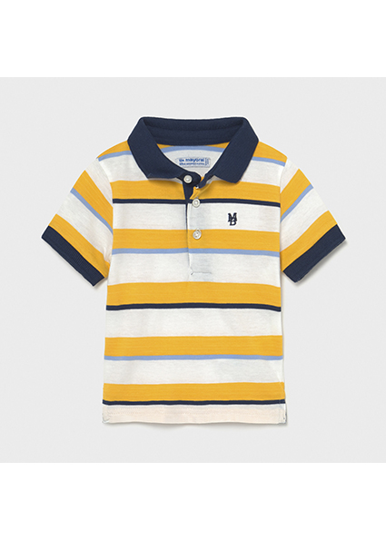 Polo Manche Courte Rayures Bloque Bebe Garcon Mangue Mayoral