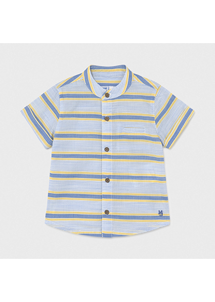 Chemise Manche Courte Col Mao Bebe Garcon Mangue Mayoral