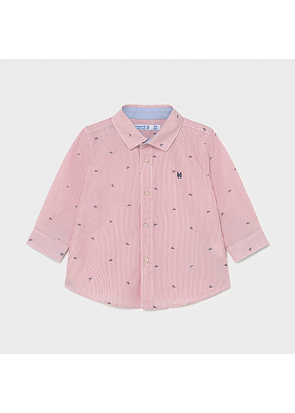 Chemise Manche Longue Imprimee Bebe Garcon Saumon Mayoral