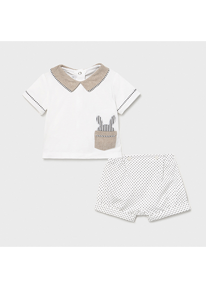 Combined Shorts Set For Newborn Boy Black Mayoral