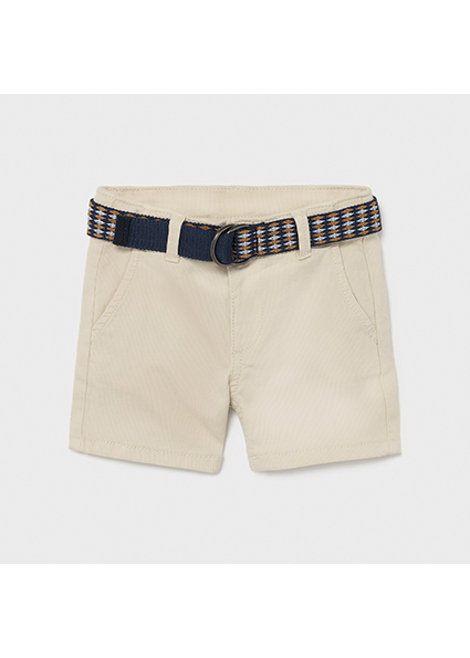 Bermuda Pique Avec Ceinture Bebe Garcon Toile Mayoral