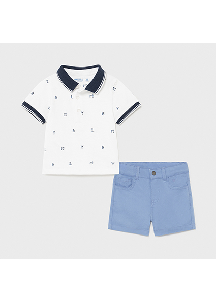 Ensemble Bermuda Polo Bebe Garcon Lavande Mayoral