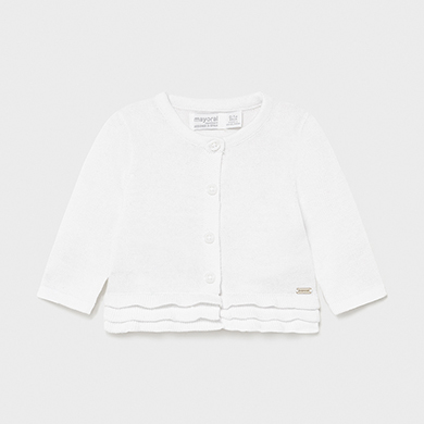 white cardigan newborn