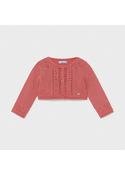 Cardigan Tricot Bebe Fille Corail Mayoral
