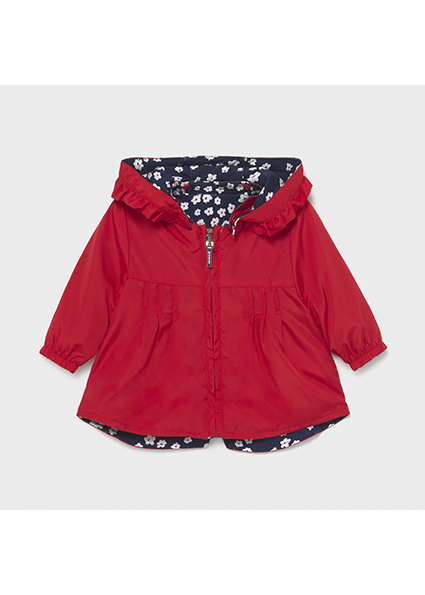 Veste Coupe Vent Reversible Nouveau Ne Fille Rouge Mayoral