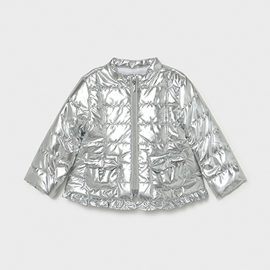 Veste Coupe Vent Soft Nœuds Bebe Fille Argent Mayoral