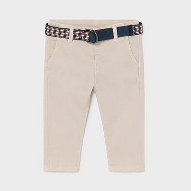 Pantalon Long Pique Avec Ceinture Bebe Garcon Toile Mayoral