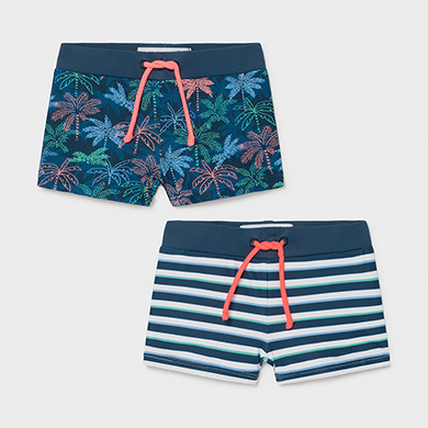 Set 2 Maillots De Bain Bebe Garcon Bleu Mayoral