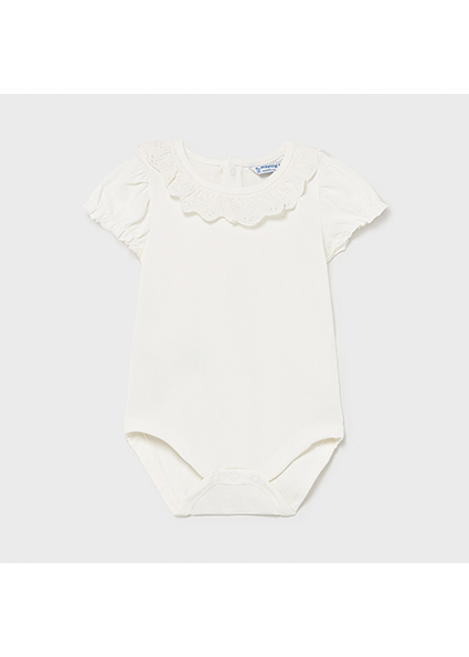 Body Col Volant Bebe Fille Ecru Mayoral