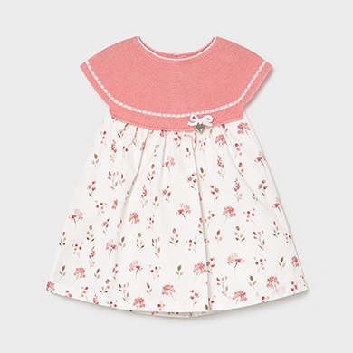 Robe Combinee Tricot Nouveau Ne Fille Smoothie Mayoral