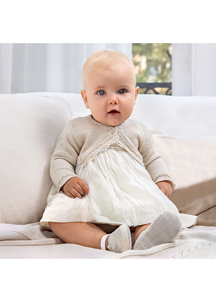 Robe Ceremonie Tulle Nouveau Ne Fille Lin Mayoral