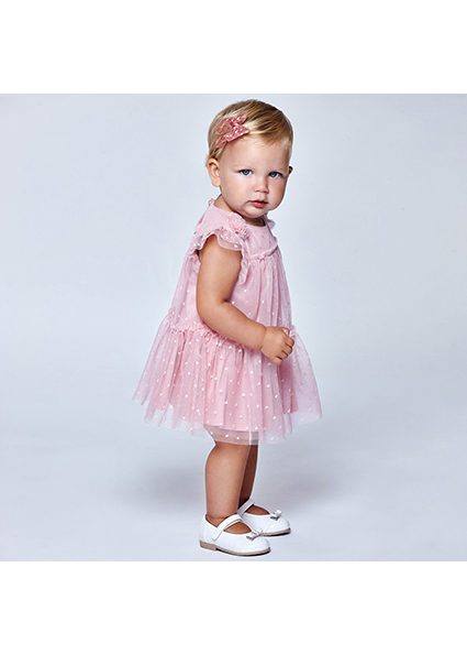 Robe Tulle Bebe Fille Rose Mayoral