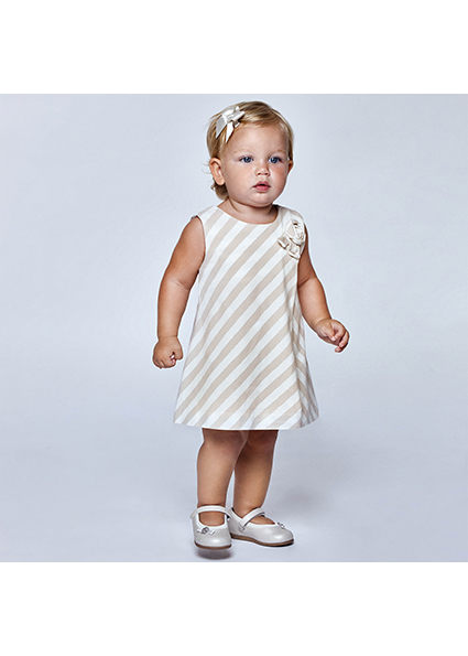 Robe Rayures Bebe Fille Lin Mayoral
