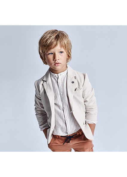Camisa de niño cuello mao clearance