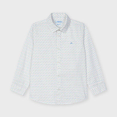 camisa blanca manga larga niño